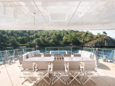 Ekmar Yachting All About U 2 Motor Sailing Yacht Al Fresco Dining Area View 400x300