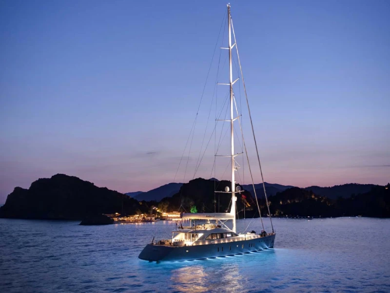 Ekmar Yachting All About U 2 Motor Sailing Yacht Cruising Evening View