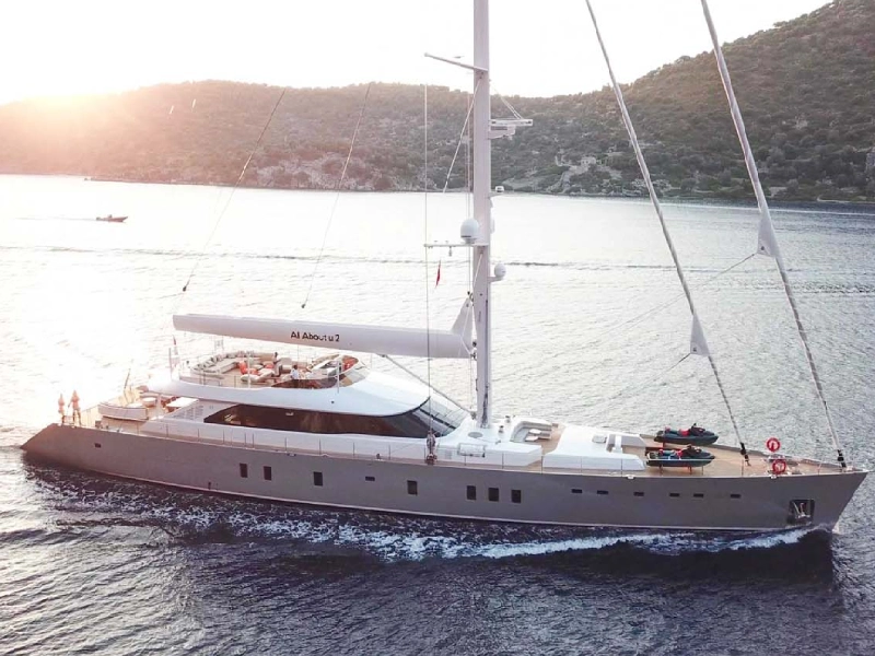 Ekmar Yachting All About U 2 Motor Sailing Yacht Cruising Side Deck Evening View