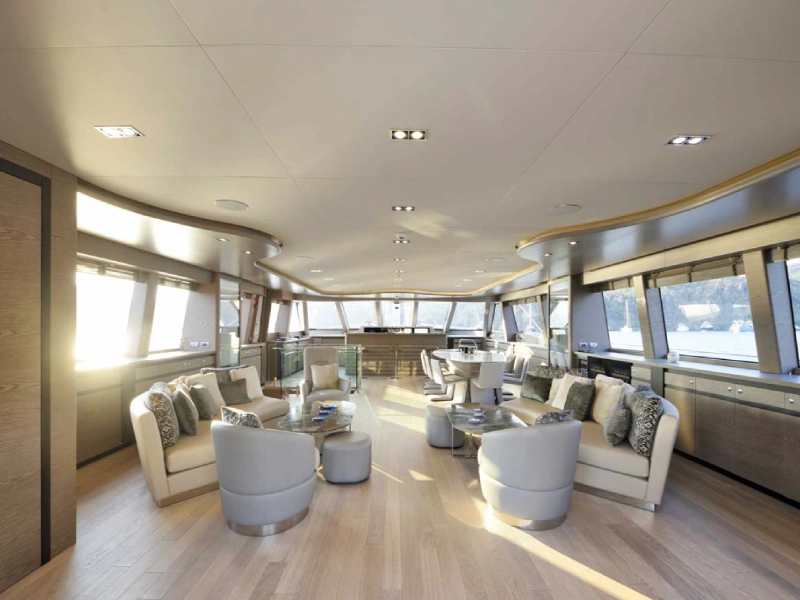 Ekmar Yachting All About U 2 Motor Sailing Yacht Main Saloon Front View