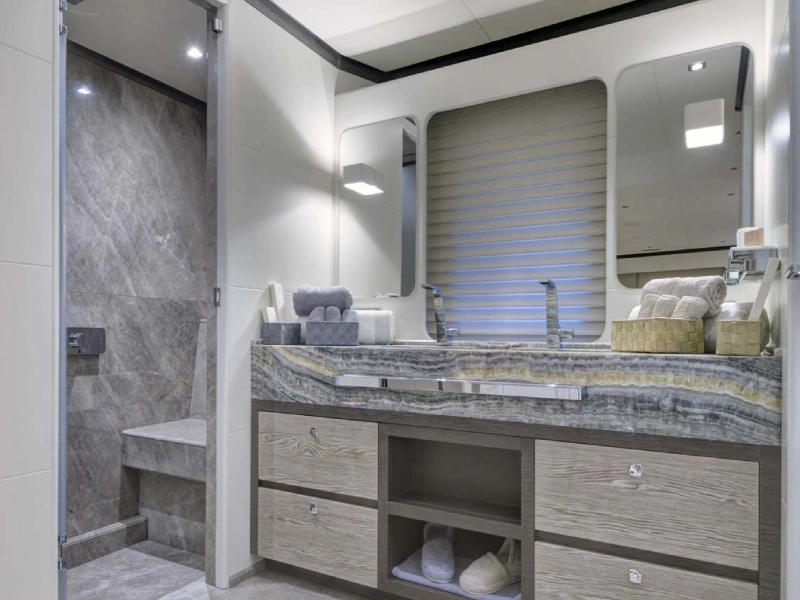 Ekmar Yachting All About U 2 Motor Sailing Yacht Master Cabin En Suite Bathroom Lavatory View