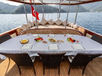 Ekmar Yachting Amazon Solo Gulet Al Fresco Dining Area View 400x300