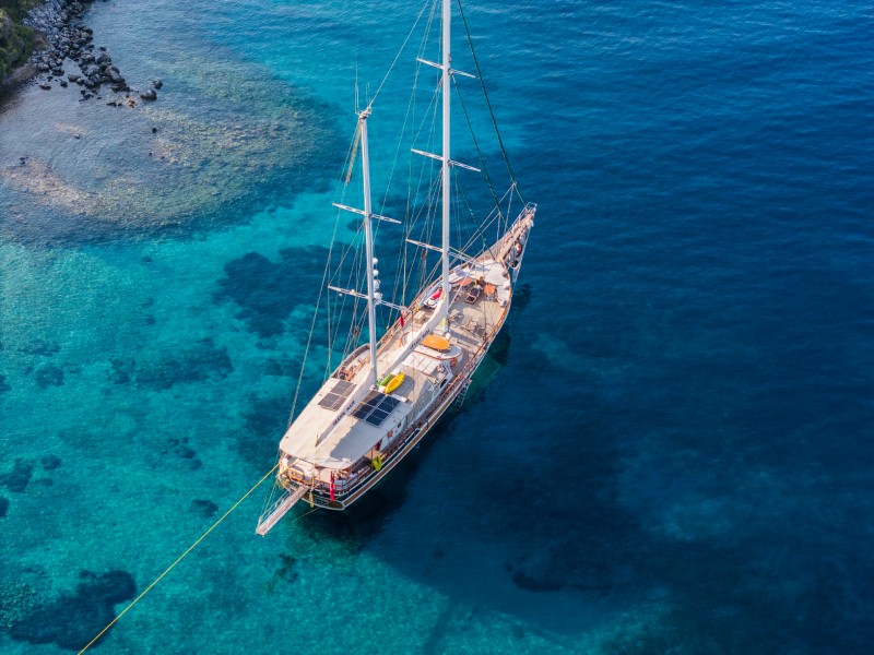 Ekmar Yachting Grande Mare Gulet Yacht Daylight Top View