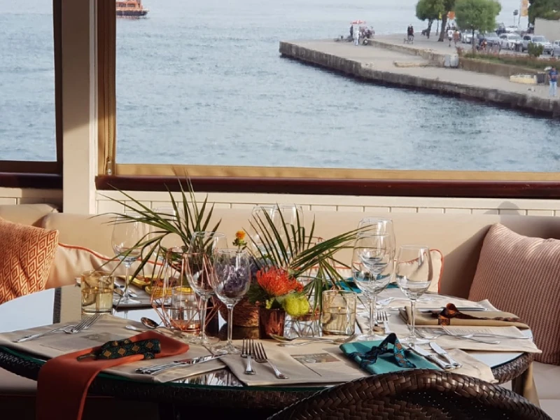 Ekmar Yachting Halas 71 Motor Yacht Al Fresco Dining Area Window View