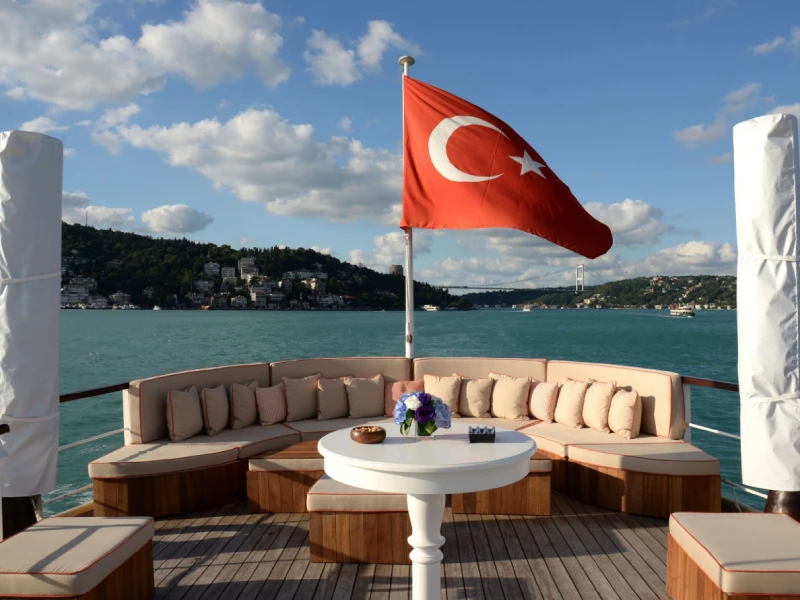 Ekmar Yachting Halas 71 Motor Yacht Aft Deck Sofa View