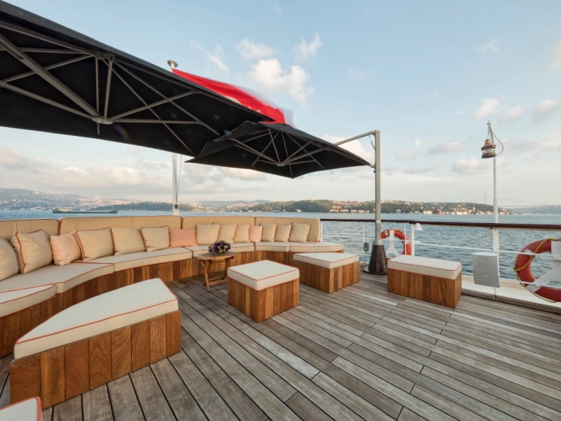 Ekmar Yachting Halas 71 Motor Yacht Aft Deck Sundeck View