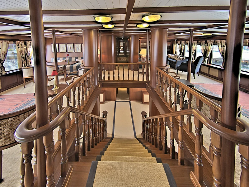 Ekmar Yachting Halas 71 Motor Yacht Corridor Stairway View