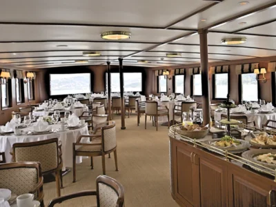 Ekmar Yachting Halas 71 Motor Yacht Restaurant Open Buffet View 400x300