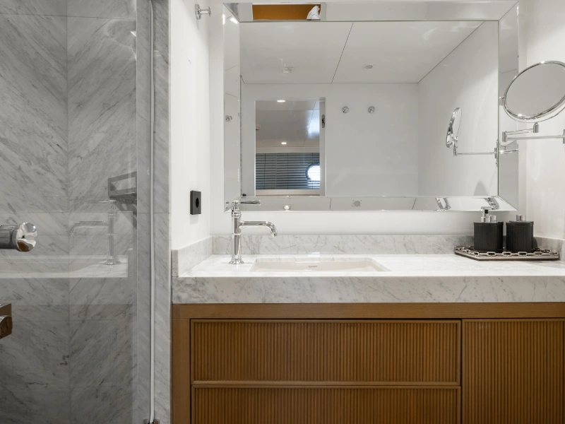 Ekmar Yachting Illusion Ii Motor Yacht Double Cabin En Suite Bathroom Front View