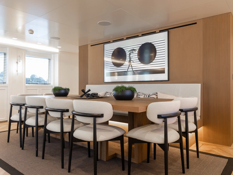 Ekmar Yachting Illusion Ii Motor Yacht Formal Dining Saloon View