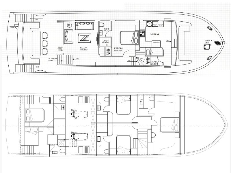 Ekmar Yachting Lycian Dream Motor Yacht Layout View