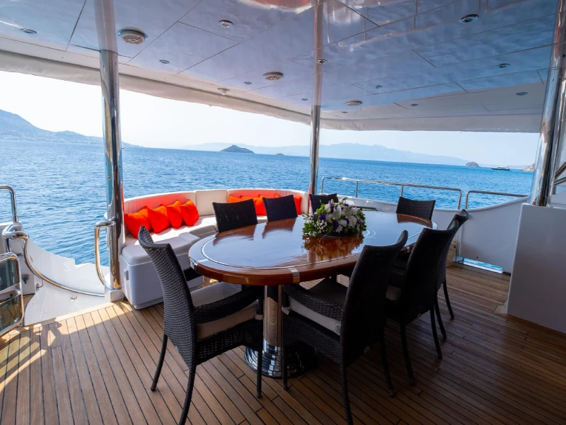 Ekmar Yachting Merve Motor Yacht Al Fresco Dining Area View