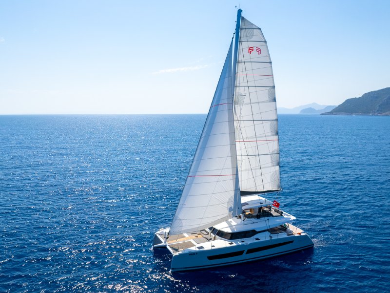 Ekmar Yachting Mus 3 Catamaran Open Sails Cruising View