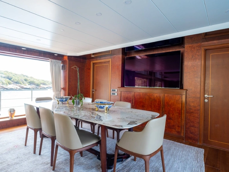 Ekmar Yachting Ocean Breeze Motor Yacht Formal Dining Saloon View