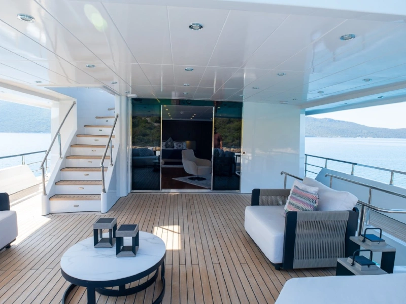 Ekmar Yachting Ocean Breeze Motor Yacht Aft Deck One Rear View