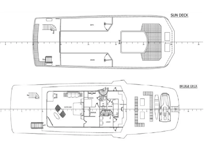 Ekmar Yachting Ocean Breeze Motor Yacht Layout Sun And Flybridge Deck View