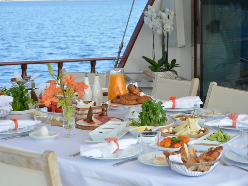 Ekmar Yachting Papa Joe Gulet Al Fresco Dining Area Rear View