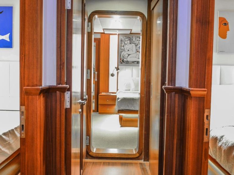 Ekmar Yachting Papa Joe Gulet Lower Deck Corridor Master Cabin View