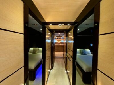Ekmar Yachting Perla Del Mare Lower Deck Corridor Master Cabin And Double Cabin View 400x300