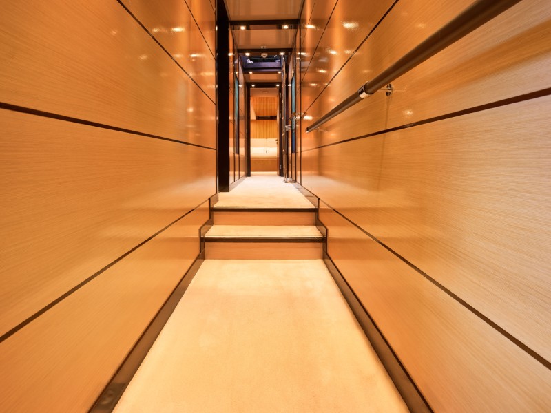 Ekmar Yachting Perla Del Mare Lower Deck Corridor Master Cabin Long View