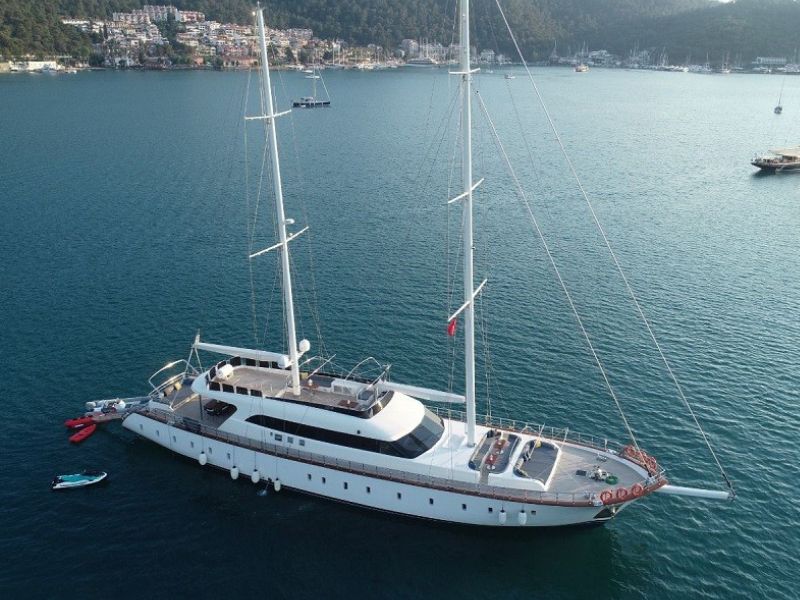 Ekmar Yachting Queen Of Makri Anchored View