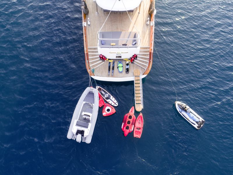 Ekmar Yachting Queen Of Makri With Water Toys View