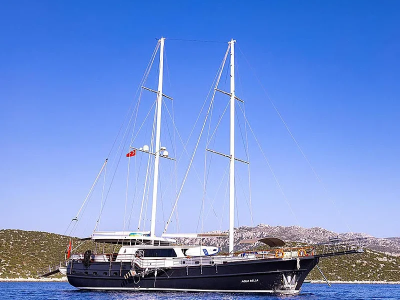 Ekmar Yachting Aqua Bella Gulet Yacht Cruising Bow View