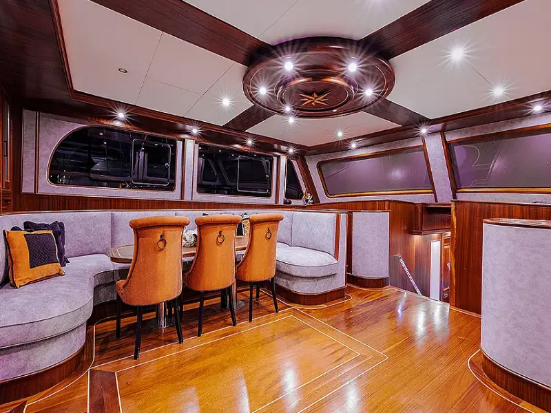 Ekmar Yachting Aqua Bella Gulet Yacht Main Saloon Side View