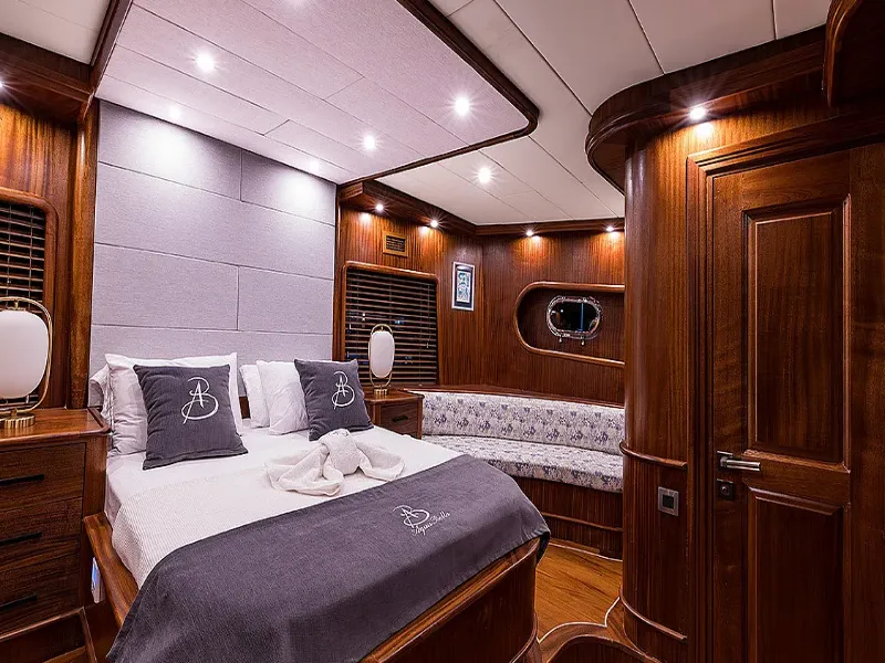 Ekmar Yachting Aqua Bella Gulet Yacht Master Cabin Side View