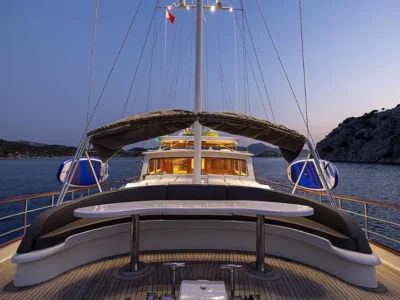 Ekmar Yachting Aqua Bella Gulet Yacht Sun Deck Evening View 400x300