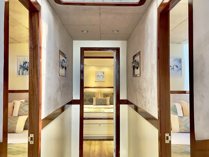 Ekmar Yachting Derya Deniz Gulet Yacht Cabin Corridor Side View