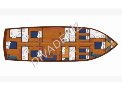 Ekmar Yachting Diva Deniz Gulet Yacht Layout View 400x300