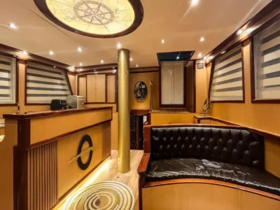 Ekmar Yachting Diva Deniz Gulet Yacht Main Saloon Front View 400x300