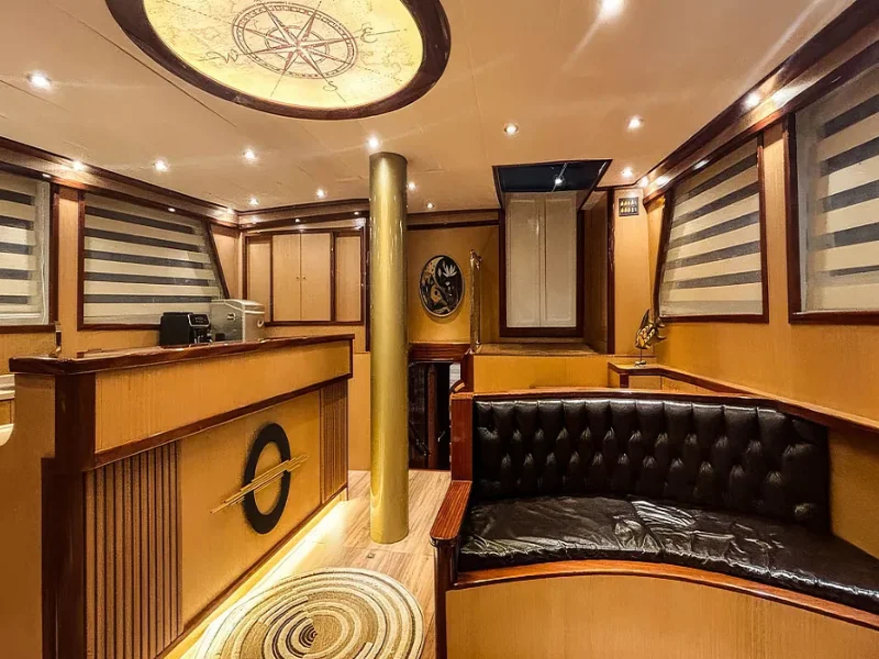 Ekmar Yachting Diva Deniz Gulet Yacht Main Saloon Front View