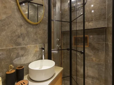 Ekmar Yachting Diva Deniz Gulet Yacht Master Cabin En Suite Bathroom Lavatory Left Side View 400x300