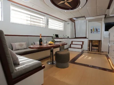 Ekmar Yachting Grand Sailor Gulet Yacht Main Saloon Side View 400x300