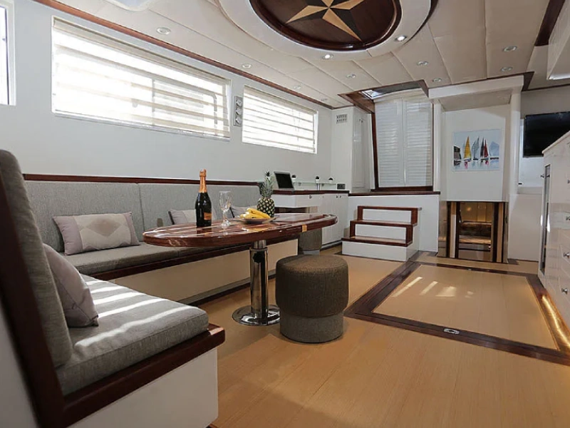 Ekmar Yachting Grand Sailor Gulet Yacht Main Saloon Side View