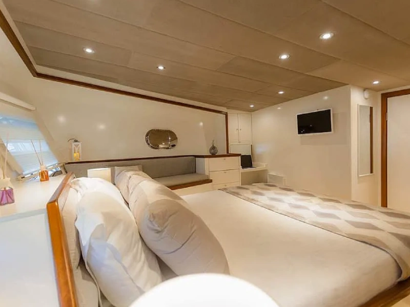 Ekmar Yachting Grand Sailor Gulet Yacht Master Cabin Rear View