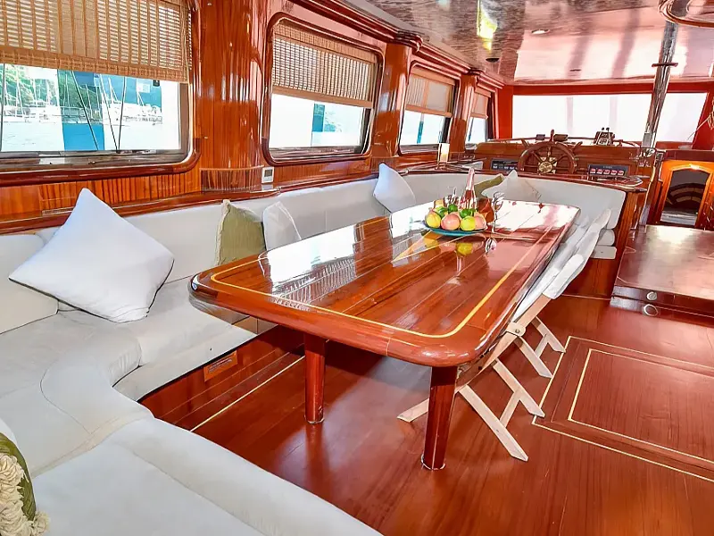Ekmar Yachting S Dogu Gulet Yacht Formal Dining Saloon Front View