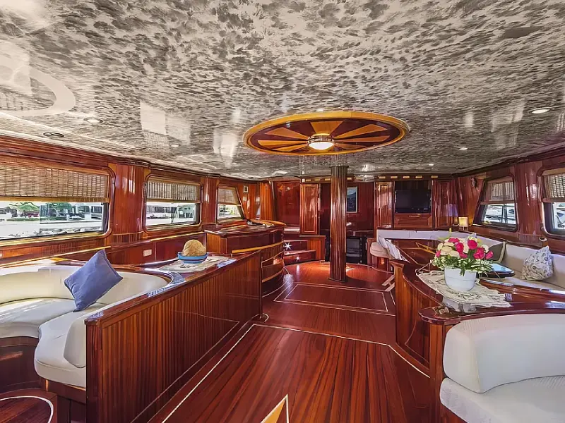 Ekmar Yachting S Dogu Gulet Yacht Main Saloon Front View