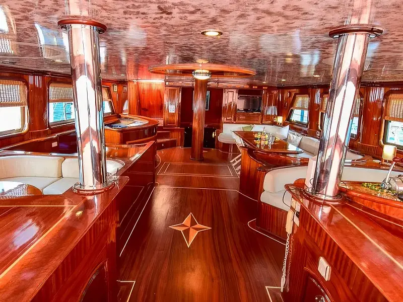 Ekmar Yachting S Dogu Gulet Yacht Main Saloon Rear View