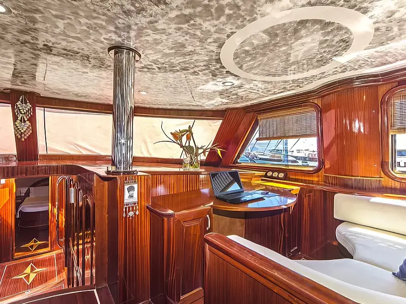 Ekmar Yachting S Dogu Gulet Yacht Main Saloon Side View