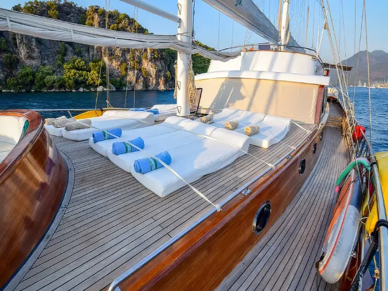 Ekmar Yachting S Dogu Gulet Yacht Sun Deck With Water Toys View
